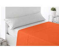Miracle Home. Sábana encimera Suave y cómoda, 100% Microfibra cepillada, sin Arrugas y Anti-Peeling. 175X270. Cama 105. Naranja