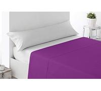 Miracle Home. Sábana encimera Suave y cómoda, 100% Microfibra cepillada, sin Arrugas y Anti-Peeling. 210X270. Cama 135. Violeta