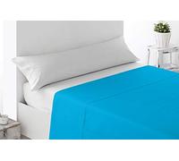 Miracle Home. Sábana encimera Suave y cómoda, 100% Microfibra cepillada, sin Arrugas y Anti-Peeling. 260X270. Cama 180. Turquesa