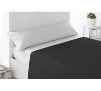 Miracle Home. Sábana encimera Suave y cómoda, 100% Microfibra cepillada, sin Arrugas y Anti-Peeling. 260X270. Cama 180. Negro