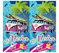 Miracle Home St.Ioannidis&Son Toalla Microfibra Aloha Playa 15073, 100% Poliester, Multicolor, 95 X 175 Cm (Paquete de 2)