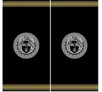 Miracle Home. Toalla Microfibra Atenea Negro, 100% Poliéster, 75 X 145 cm. 15552 (Paquete de 2)