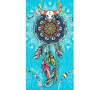 Miracle Home. Toalla Microfibra Atrapa sueño, 100% Poliéster, 95 X 175 Cm. Azul. 11806