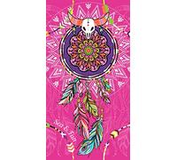 Miracle Home. Toalla Microfibra Atrapa sueño, 100% Poliéster, 95 X 175 Cm. Rosa. 11806