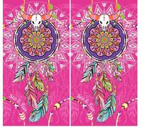 Miracle Home. Toalla Microfibra Atrapa sueño, 100% Poliéster, 95 X 175 Cm. Rosa. 11806 (Paquete de 2)