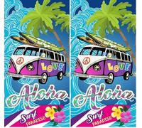 Miracle Home Toalla Microfibra Playa Aloha, Multicolor, 75 x 145 cm. 15073 (Paquete de 2)