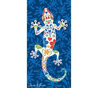 Miracle Home. Toalla Microfibra Playa Lagartija, 100% Poliester, Multicolor, 75 X 145 Cm. 11752
