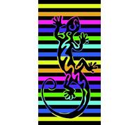 Miracle Home. Toalla Microfibra Salamandra Arco Iris, 100% Poliéster, 75 X 145 cm. 15550