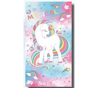 Miracle Home. Toalla Microfibra Unicornio Magical, 100% Poliéster, 75 X 145 Cm. 11836