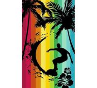 Miracle Home. Toalla Playa algodón Egipcio, 80% algodón, 20% poliéster. Surf Paraiso, 90 X 165, Multicolor, 12032