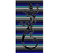 Miracle Home. Toalla Playa algodón Egipcio Salamandra Azul, 80% algodón, 20% poliéster. 90 X 165. 12063