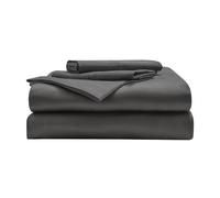 Miracle Made Luxe Cooling Bed Sheets - Charcoal - 4 Piece Silver Infused - 300-Thread-Count - Clean & Cool Full Size Bed Sheets for Sensitive Skin - Ultra-Breathable Bedding