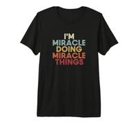 Miracle Name Miracle Personalized Name First Given Camiseta Premium