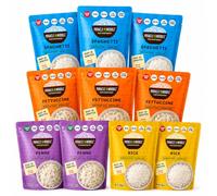 Miracle Noodle Pasta Shirataki de Konjac, Nueva Generación SIN Hidróxido de Calcio, Lista para Usar, Caja Assortida de 10 paquetes de 200g (contiene: 3 Espaguetis, 3 Fettuccine, 2 Penne y 2 Arroz).