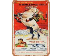 Miracle Of The White Stallions 1963 - Póster de película vintage de hojalata, retro de película antigua, póster de metal, letrero de TV, bar, pared, club, restaurante, cueva de hombre, decoración de