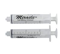 Miracle Oring Syringe - Jeringa Luer Lock de 10 ml: el paquete contiene 8 jeringas Oring estériles empaquetadas individualmente para la alimentación manual de animales, la administración de