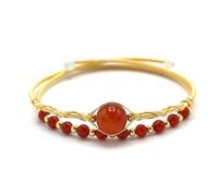 Miracles Minéraux Pulsera Mujer Baño de Oro 18K, Perlas y Piedras Naturales | Ajustable 16-20 cm, hecha a mano cerca de París, piedras seleccionadas con cuidado de todo el mundo