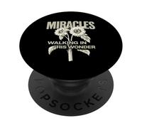 Miracles Walking In His Wonder Christian Cita Adoración PopSockets PopGrip Adhesivo