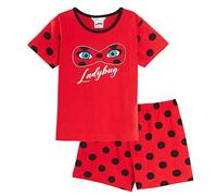 Miraculous Conjunto de Pijama Corto de Mariquita para niñas y niños, Color Rojo, Rosso, 4-5 Años