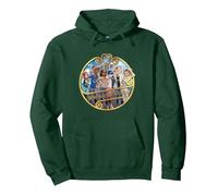 Miraculous Ladybug and Cat Noir The Movie Stronger Together Sudadera con Capucha, Unisex para Adultos, Verde Bosque, S