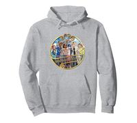 Miraculous Ladybug and Cat Noir The Movie Stronger Together Sudadera con Capucha, Unisex para Adultos, Gris Jaspeado, S