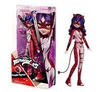 Miraculous Ladybug and Cat Noir Toys - Muñeca de Moda de tigresa Morada, articulada de 26 cm con Accesorios, Figura de Kwami Bandai Dolls (P50023)