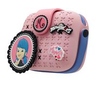 Miraculous Ladybug - Bolso Rosa Pop n' Swop de Marinette para Niñas y Mujeres, con 3 Insignias Desmontables, Asa y Cremallera, Bolso de Mano Ligero, Duradero e Impermeable (Wyncor)