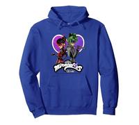 Miraculous Ladybug Cat Noir Tales of Shadybug and Claw Noir Sudadera con Capucha, Unisex para Adultos, Azul Real, S