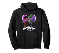 Miraculous Ladybug Cat Noir Tales of Shadybug and Claw Noir Sudadera con Capucha, Unisex para Adultos, Negro, S