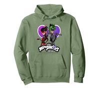 Miraculous Ladybug Cat Noir Tales of Shadybug and Claw Noir Sudadera con Capucha, Unisex para Adultos, Verde Salvia, M