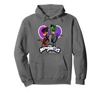 Miraculous Ladybug Cat Noir Tales of Shadybug and Claw Noir Sudadera con Capucha, Unisex para Adultos, Asfalto, S