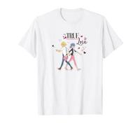 Miraculous Ladybug Charming Paris True Love Camiseta, Hombre, Blanco, 6XL