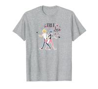 Miraculous Ladybug Charming Paris True Love Camiseta, Hombre, Gris Jaspeado, 4XL