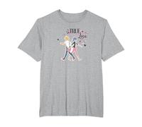 Miraculous Ladybug Charming Paris True Love Camiseta, Hombre Tallas Grandes, Gris Jaspeado, 5X Alto