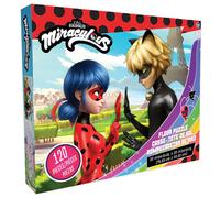 Miraculous Ladybug Kids Floor Puzzle featuring Lady & Cat Noir. Educational Gifts for Boys and Girls. Colorful Pieces Fit Together Perfectly