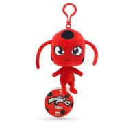 Miraculous Ladybug - Kwami Lifesize Tikki 5-inch Ladybug Plush Clip-on Toys for Kids, Super Soft Collectible Stuffed Toy with Glitter Stitch Eyes and Color Matching Backpack Keychain (Wyncor)