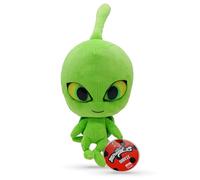 Miraculous Ladybug - Kwami Mon Ami Wayzz, Peluche de Tortuga de 24 cm para Niños, Juguete Suave Súper Relleno con Ojos de Resina, Alto Brillo y Lustre, Detallados Acabados de Costura (Wyncor)