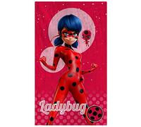 Miraculous Ladybug Supergirl - Toalla de Playa (100% algodón, Oeko-Tex (70 x 120 cm), diseño de niña | Rojo