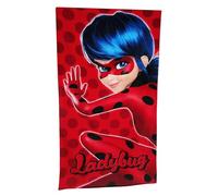 Miraculous Ladybug - Toalla (70 x 140 cm, 100% algodón), diseño de superheroína, color rojo