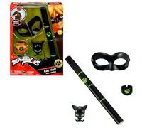 Miraculous P50603 Tales of Ladybug & Cat Superhero Cat Noir Fancy Dress Costume for Kids (Bandai), multicolor