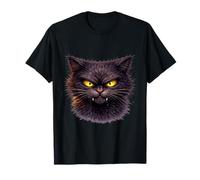 Mirada de Gato Negro Salvaje Camiseta