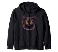 Mirada de Gato Negro Salvaje Sudadera con Capucha