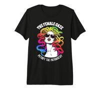 Mirada Femenina Medusa Orgullo Lésbico Gay LGBT LGBTQ Arco Iris Camiseta Premium