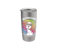 Mirada Femenina Medusa Orgullo Lésbico Gay LGBT LGBTQ Arco Iris Vaso térmico de acero inoxidable de doble pared