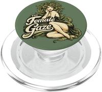 Mirada Femenina Retro Medusa y Rosas PopSockets PopGrip para MagSafe