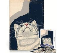 Mirada hacia Arriba: Rompecabezas con la Perspectiva de un Gato, 1000 Piezas para Adolescentes Entrenamiento Inteligente, Ocio Tranquilo, Corte Impecable, Regalo Encantador (38x52cm)