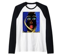 Mirada intuitiva del corazón Dorado Camiseta Manga Raglan