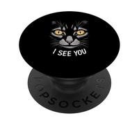 Mirada mística de ojos de gato PopSockets PopGrip Adhesivo