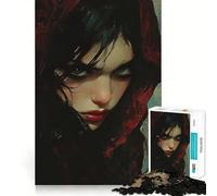 Mirada sombría︰ Hechicera Oscura Rompecabezas de 1000 Piezas para Adultos Juguete Inteligente Diversión silenciosa Corte preciso 38x52cm