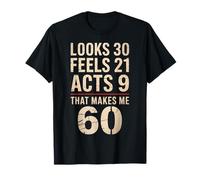 Miradas Divertidas 30 Sentimientos 21 Hechos 9 Diciendo Sesenta Humor Abuelo Camiseta